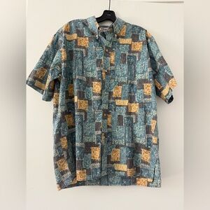 Reyn Spooner Geometric Tribal Patchwork Button Down Shirt Size L